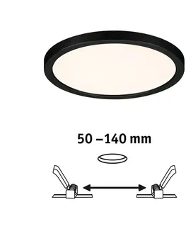 Zapustené svietidlá Paulmann Paulmann Areo LED okrúhly čierna 3000K Ø17,5cm
