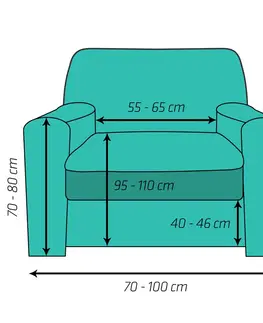 Prehozy 4home Multielastický poťah na kreslo Comfort smotanová, 70 - 110 cm