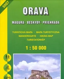 Turistika, skaly TM 5007 Orava 1:50 000 – Magura, Beskydy, prieh. – slov.