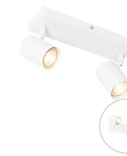 Bodove svetla Moderné stropné svietidlo biele 2 -svetelné nastaviteľné - Jeana