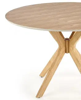 Jedálenské stoly HALMAR Nicolas okrúhly jedálenský stôl dub prírodný