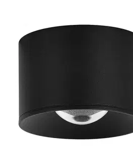 Vonkajšie stropné svietidlá Zambelis Vonkajšie LED svetlá S131, Ø 8 cm, pieskovo-čierna
