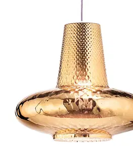 Závesné svietidlá Ailati Závesná lampa Giulietta 130 cm staro-zlatá metal.
