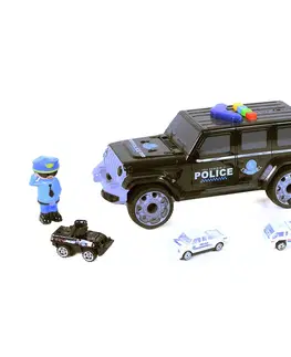 Hračky - autodráhy a garáže pre autíčka RAPPA - Auto polícia - garáž pre autá