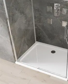 Vane MEXEN/S - Omega sprchovací kút posuvný 120x100, sklo transparent, chrom + vanička 825-120-100-01-00-4010