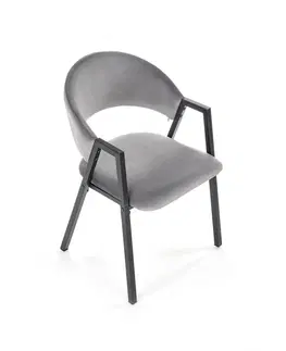 Jedálenské stoličky HALMAR K473 jedálenská stolička sivá / čierna