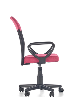 Kancelárske stoličky HALMAR Timmy kancelárska stolička s podrúčkami ružová / čierna