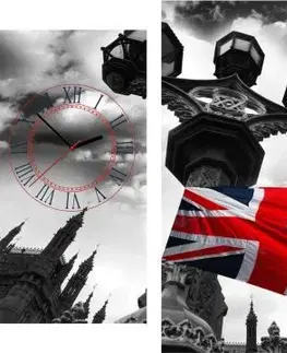 Hodiny a budíky Nástenné hodiny Proxta England, 60x95cm