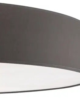 Stropné svietidlá TK Lighting Stropné svietidlo Rondo, sivé Ø 80 cm