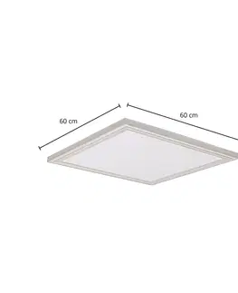 Stropné svietidlá Lucande Lucande Melistro stropné LED svietidlo RGB hranaté