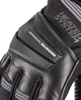 Zimné rukavice Vyhrievané rukavice W-TEC HEATston čierno-šedá - XS