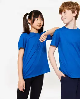 nohavice Detské bavlnené tričko unisex modré