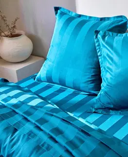 Bavlnené Saténová, pruhovaná posteľná bielizeň