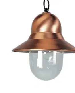 Vonkajšie závesné svietidlá K.S. Verlichting Vonkajšia lampa Toscane medenej farby čierna