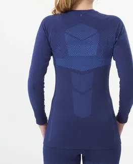 tričká Dámske lyžiarske spodné termo tričko 900 na bežecké lyžovanie modré