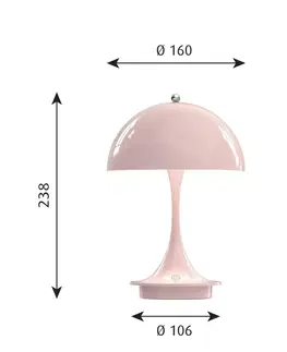 Vonkajšie osvetlenie terasy Louis Poulsen Louis Poulsen Panthella Portable V2 LED rosé