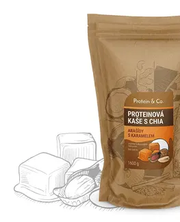 Zdravé potraviny Protein & Co. Proteínové kaše s chia 1 600 g – 9 príchutí PRÍCHUŤ: Čokoláda s vlašským orechom