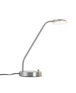 Stolove lampy Moderná stolová lampa oceľová vrátane LED - Eva