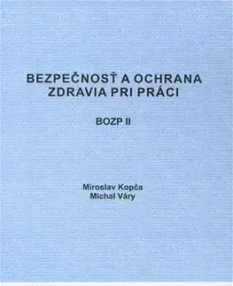 Pre vysoké školy Bezpečnosť a ochrana zdravia pri práci BOZP II - Michal Váry,Miroslav Kopča