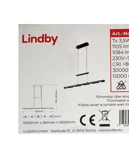 Svietidlá Lindby Lindby - LED Stmievateľný luster na lanku NAIARA 7xLED/4W/230V 