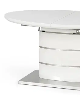 Jedálenské stoly HALMAR Aspen rozkladací jedálenský stôl biely lesk