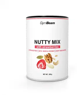 Orechy a semienka GymBeam Nutty Mix s jahodami 300 g