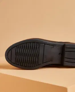 obuv Detská jazdecká obuv - perká 500 čierne