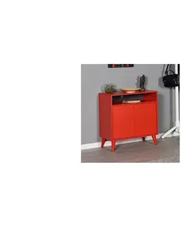 Komody Adore Furniture Komoda 79x73 cm červená 