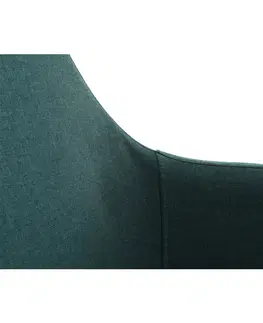 Stoličky Jedálenské kreslo, smaragdová/čierna, DABIR