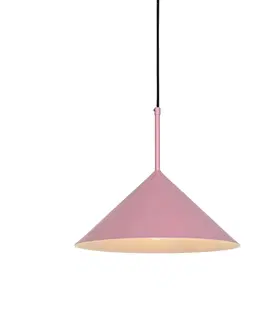 Zavesne lampy Dizajnové závesné svietidlo ružové - Triangolo