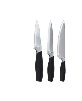 Kuchynské nože EH 3-dielna sada nožov v bloku na nože Black
