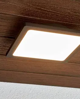 Vonkajšie stropné svietidlá Lucande Vonkajšie stropné LED svietidlo Mabella tmavosivé