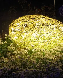 Vonkajšie dekoratívne svietidlá STAR TRADING LED 3D dizajn kameň Galax, zlatá