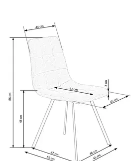 Jedálenské stoličky HALMAR K402 jedálenská stolička béžová / čierna