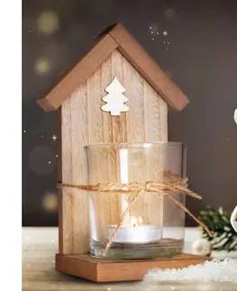Vianočné dekorácie Brilagi Brilagi - Drevený svietnik na čajovú sviečku 