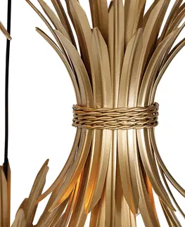 Zavesne lampy Art Deco závesná lampa zlatá 3-svetlá - Wesley