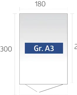AVANTGARDE Biohort Záhradný domček BIOHORT Avantgarde ECO A3 180 × 260 cm (sivý kremeň metalíza)