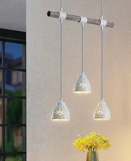 Závesné svietidlá Lindby Lindby Pimana závesná lampa, 3-plameňová