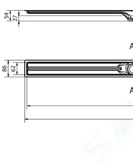 Sprchovacie kúty I-Drain - Linear 54 Sprchový žľab z nehrdzavejúcej ocele, dĺžka 1200 mm, s hydroizoláciou ID4M12001X1