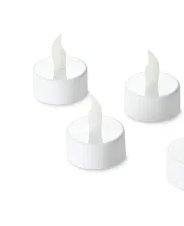 Lighting Čajové sviečky s LED, 4 ks, biele