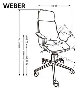 Kancelárske stoličky Kancelárske kreslo WEBER Halmar