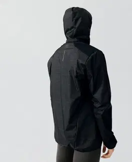bežecké bundy a vesty Pánska bežecká nepremokavá bunda Run 900 čierna