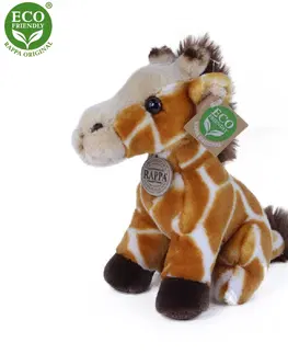 Plyšové hračky RAPPA - Plyšová žirafa sediaci 18 cm ECO-FRIENDLY