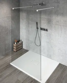 Sprchové dvere GELCO - VARIO WHITE jednodielna sprchová zástena do priestoru, číre sklo, 900 mm GX1290GX2215