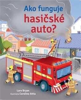 Leporelá, krabičky, puzzle knihy Ako funguje hasičské auto? - Bryan Lara,Caroline Attia