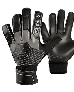 futbal Brankárske futbalové rukavice F100 čierno-sivé
