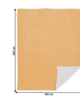 Deky Obojstranná baránková deka, béžová/bodky, 150x200cm, ARDLE TYP2