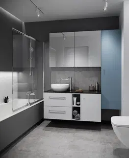 Kúpeľňový nábytok CERSANIT - Zrkadlová skrinka LARGA 60 biela MOUNT S932-016