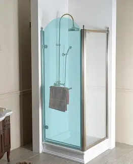 Sprchovacie kúty GELCO - ANTIQUE bočná stena 900mm, číre sklo, bronz GQ5690C