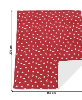 Deky Obojstranná baránková deka, oxy fire červená/biela/vzor, 150x200, NAVO